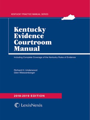 cover image of Kentucky Evidence Courtroom Manual